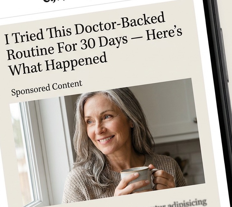 An advertorial page as the reader sees it after clicking a native ad